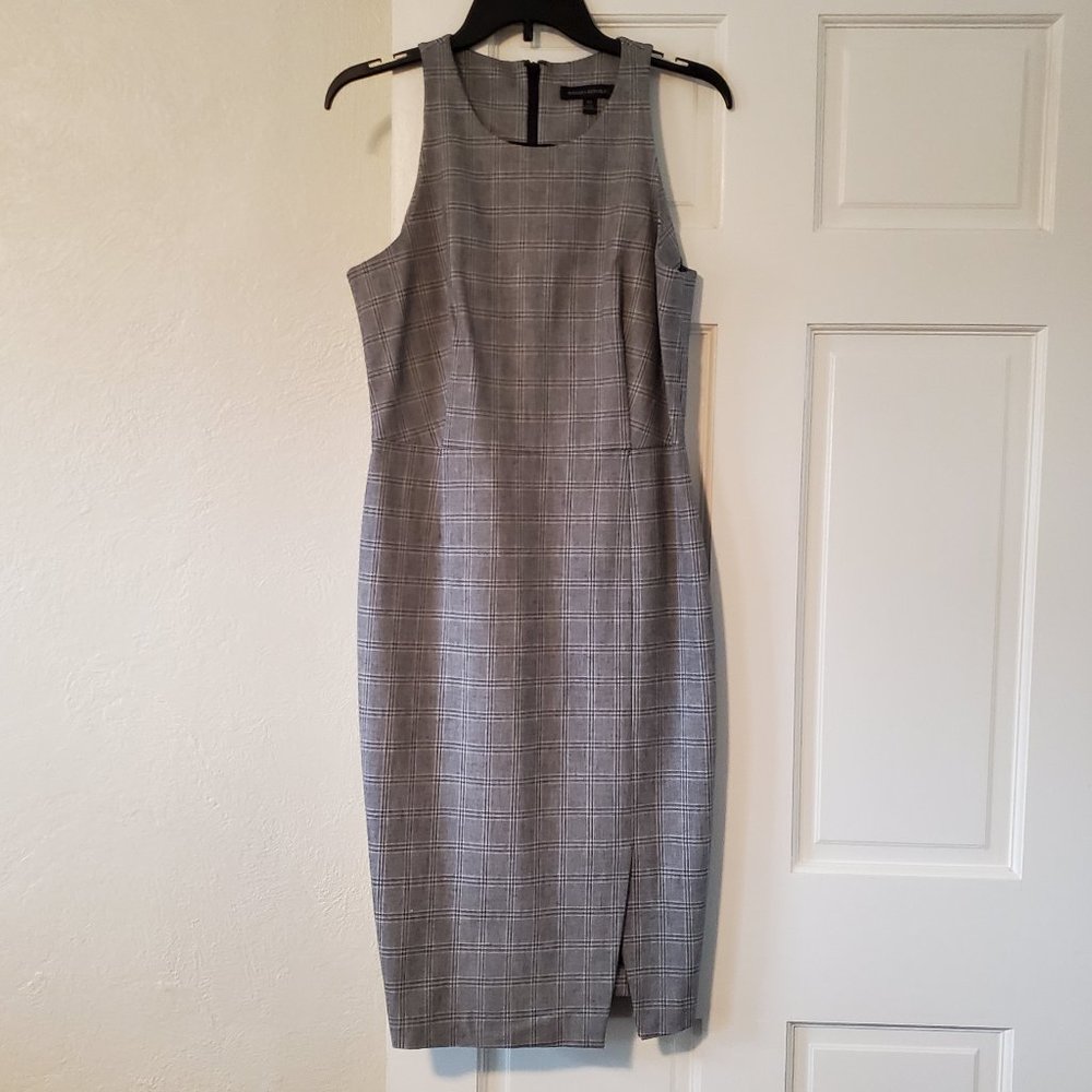 Banana Republic Grey Plaid bodycon dress